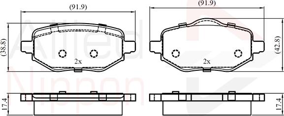 Comline ADB03529 - Kit pastiglie freno, Freno a disco autozon.pro