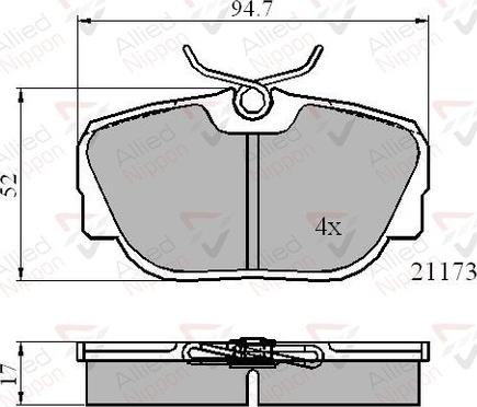 Comline ADB0361 - Kit pastiglie freno, Freno a disco autozon.pro