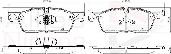 Comline ADB02446 - Kit pastiglie freno, Freno a disco autozon.pro