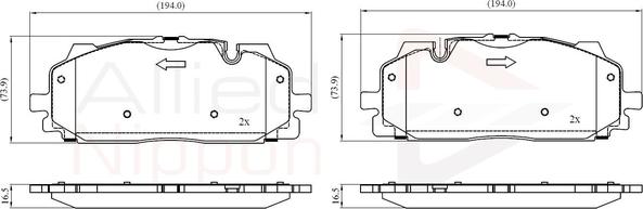 Comline ADB02443 - Kit pastiglie freno, Freno a disco autozon.pro