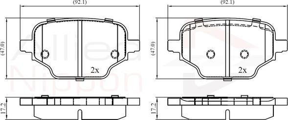 Comline ADB02453 - Kit pastiglie freno, Freno a disco autozon.pro