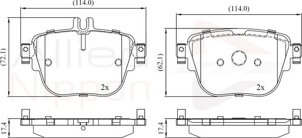 Comline ADB02452 - Kit pastiglie freno, Freno a disco autozon.pro