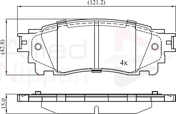 Comline ADB02460 - Kit pastiglie freno, Freno a disco autozon.pro