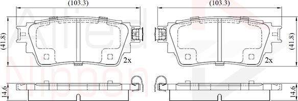 Comline ADB02487 - Kit pastiglie freno, Freno a disco autozon.pro