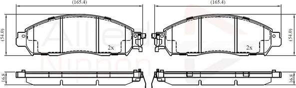 Comline ADB02420 - Kit pastiglie freno, Freno a disco autozon.pro