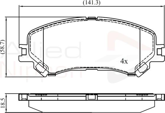 Comline ADB02423 - Kit pastiglie freno, Freno a disco autozon.pro