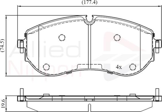 Comline ADB02528 - Kit pastiglie freno, Freno a disco autozon.pro