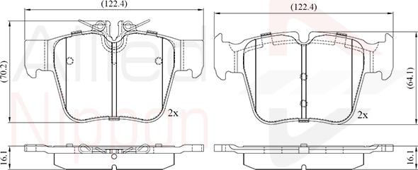 Comline ADB02641 - Kit pastiglie freno, Freno a disco autozon.pro