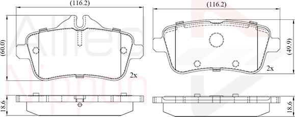 Comline ADB02642 - Kit pastiglie freno, Freno a disco autozon.pro