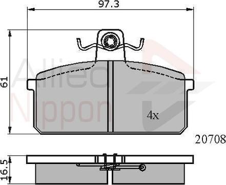 Comline ADB0204 - Kit pastiglie freno, Freno a disco autozon.pro