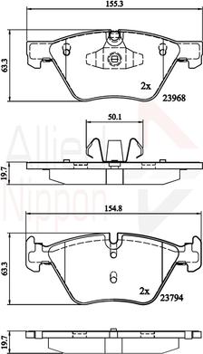 Comline ADB02011 - Kit pastiglie freno, Freno a disco autozon.pro