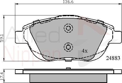 Comline ADB02027 - Kit pastiglie freno, Freno a disco autozon.pro