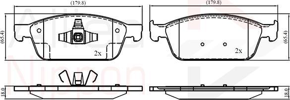 Comline ADB02196 - Kit pastiglie freno, Freno a disco autozon.pro