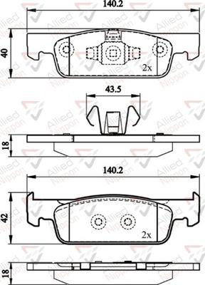 Comline ADB02144 - Kit pastiglie freno, Freno a disco autozon.pro