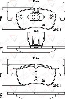 Comline ADB02148 - Kit pastiglie freno, Freno a disco autozon.pro