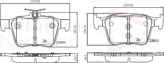 Comline ADB02157 - Kit pastiglie freno, Freno a disco autozon.pro