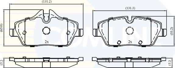 Comline ADB02160 - Kit pastiglie freno, Freno a disco autozon.pro