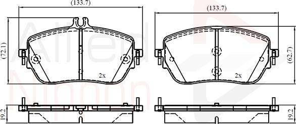 Comline ADB02844 - Kit pastiglie freno, Freno a disco autozon.pro