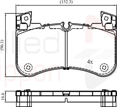 Comline ADB02840 - Kit pastiglie freno, Freno a disco autozon.pro