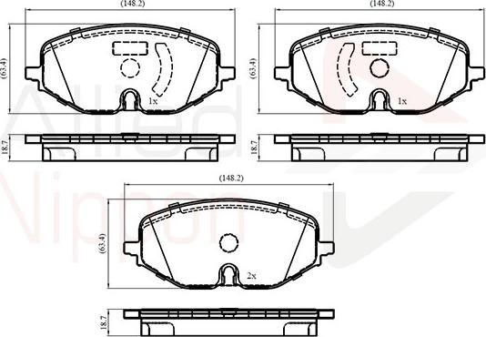 Comline ADB02854 - Kit pastiglie freno, Freno a disco autozon.pro