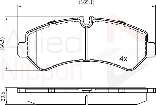 Comline ADB02853 - Kit pastiglie freno, Freno a disco autozon.pro