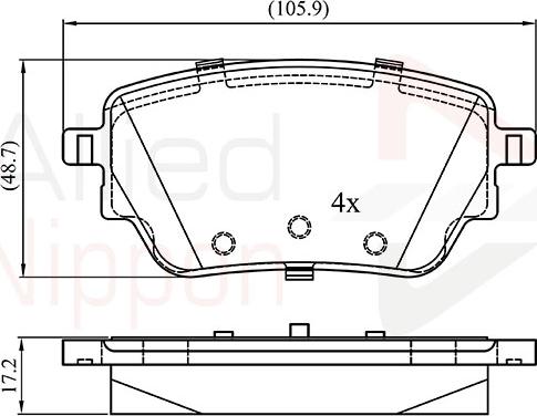 Comline ADB02864 - Kit pastiglie freno, Freno a disco autozon.pro