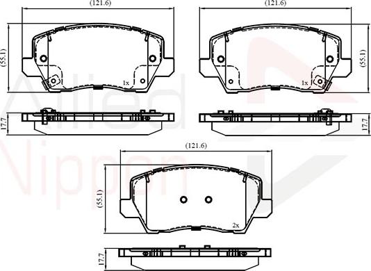 Comline ADB02861 - Kit pastiglie freno, Freno a disco autozon.pro