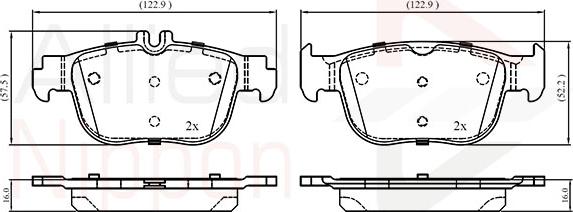 Comline ADB02868 - Kit pastiglie freno, Freno a disco autozon.pro