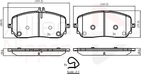 Comline ADB02863 - Kit pastiglie freno, Freno a disco autozon.pro