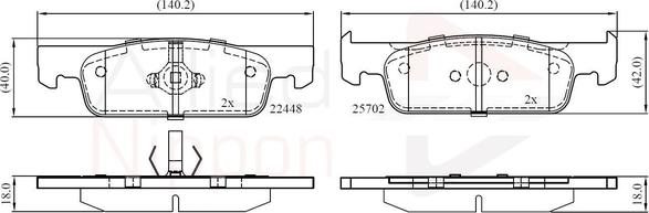 Comline ADB02398 - Kit pastiglie freno, Freno a disco autozon.pro