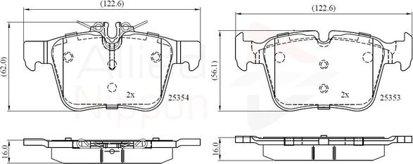 Comline ADB02345 - Kit pastiglie freno, Freno a disco autozon.pro