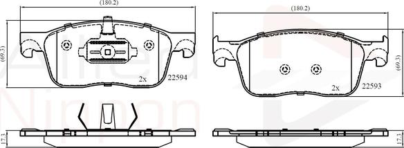 Comline ADB02354 - Kit pastiglie freno, Freno a disco autozon.pro