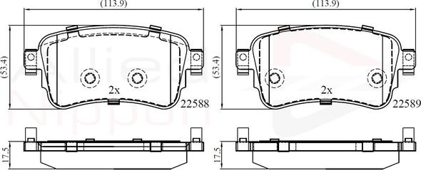 Comline ADB02351 - Kit pastiglie freno, Freno a disco autozon.pro