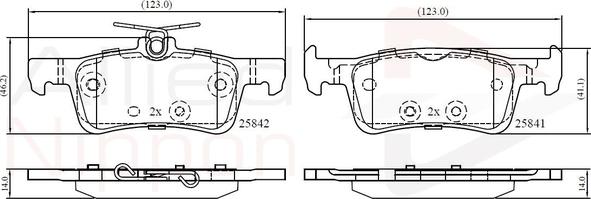 Comline ADB02369 - Kit pastiglie freno, Freno a disco autozon.pro