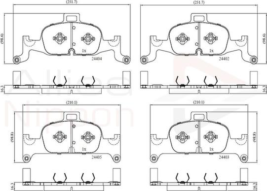 Comline ADB02365 - Kit pastiglie freno, Freno a disco autozon.pro