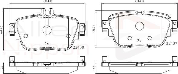 Comline ADB02366 - Kit pastiglie freno, Freno a disco autozon.pro