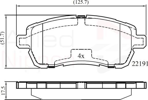 Comline ADB02361 - Kit pastiglie freno, Freno a disco autozon.pro