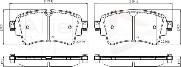 Comline ADB02362 - Kit pastiglie freno, Freno a disco autozon.pro