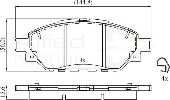 Comline ADB02305 - Kit pastiglie freno, Freno a disco autozon.pro