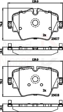 Comline ADB02319 - Kit pastiglie freno, Freno a disco autozon.pro