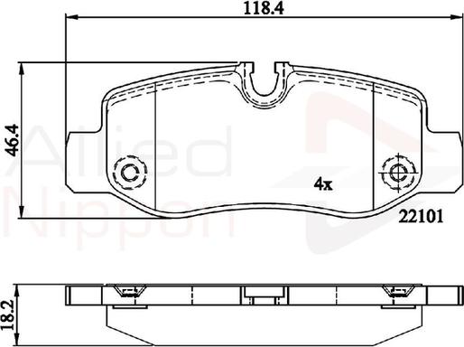 Comline ADB02315 - Kit pastiglie freno, Freno a disco autozon.pro