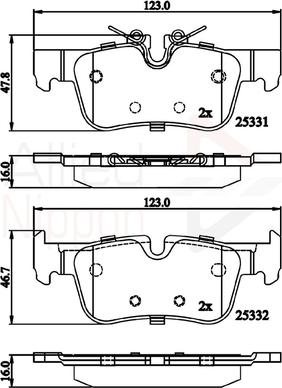 Comline ADB02318 - Kit pastiglie freno, Freno a disco autozon.pro