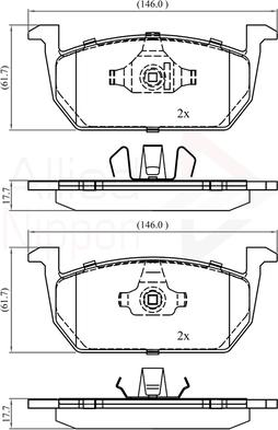 Comline ADB02389 - Kit pastiglie freno, Freno a disco autozon.pro