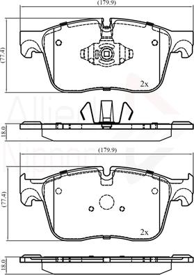 Comline ADB02385 - Kit pastiglie freno, Freno a disco autozon.pro