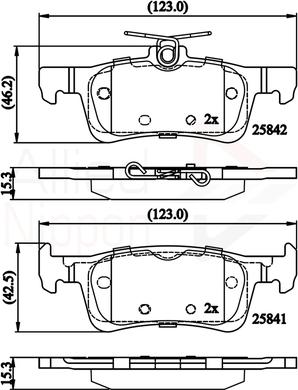 Comline ADB02335 - Kit pastiglie freno, Freno a disco autozon.pro