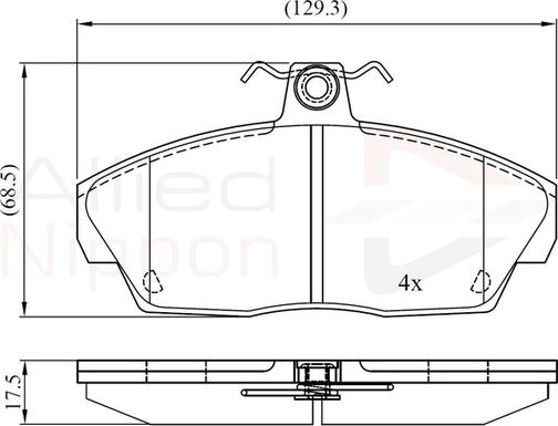 Comline ADB0232 - Kit pastiglie freno, Freno a disco autozon.pro