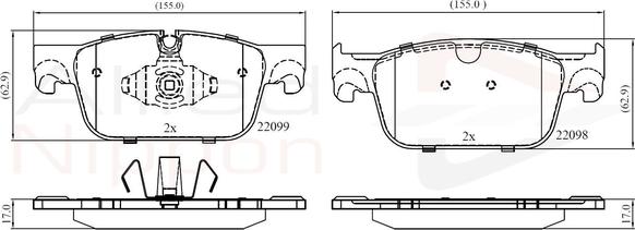 Comline ADB02374 - Kit pastiglie freno, Freno a disco autozon.pro