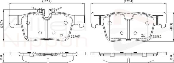 Comline ADB02375 - Kit pastiglie freno, Freno a disco autozon.pro