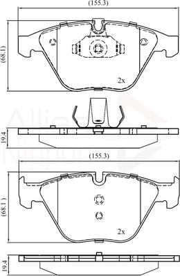 Comline ADB02377 - Kit pastiglie freno, Freno a disco autozon.pro