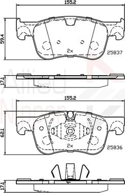 Comline ADB02246 - Kit pastiglie freno, Freno a disco autozon.pro